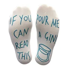 Новые женские новые носки, если вы можете прочесть это, сделайте мне чай, новые носки, мужские носки без пятки с объемными буквами IR-ing