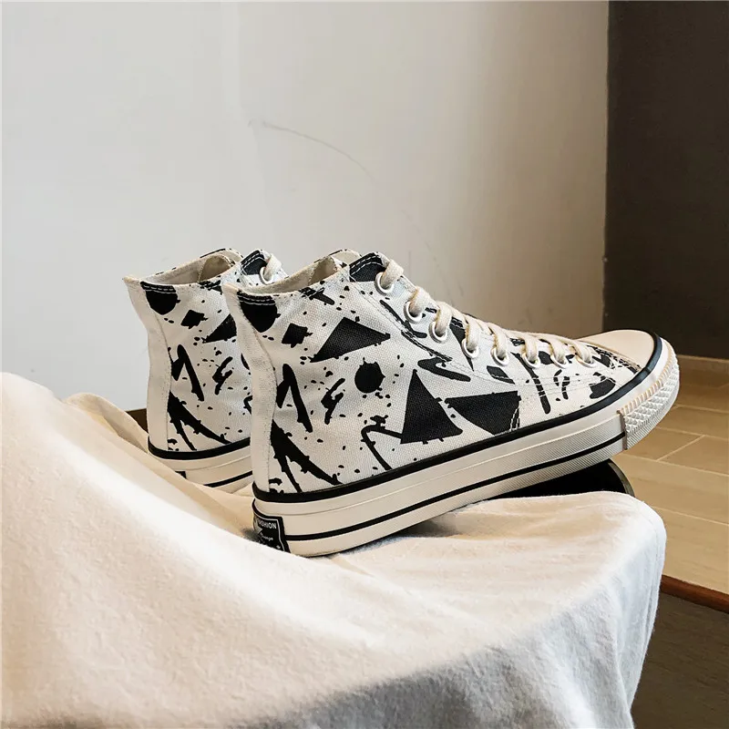 Классические 1970s граффити мужские высокие туфли для скейтбординга Zapatos De Hombre кроссовки звезда желтые кроссовки играть спортивная обувь - Цвет: Черный