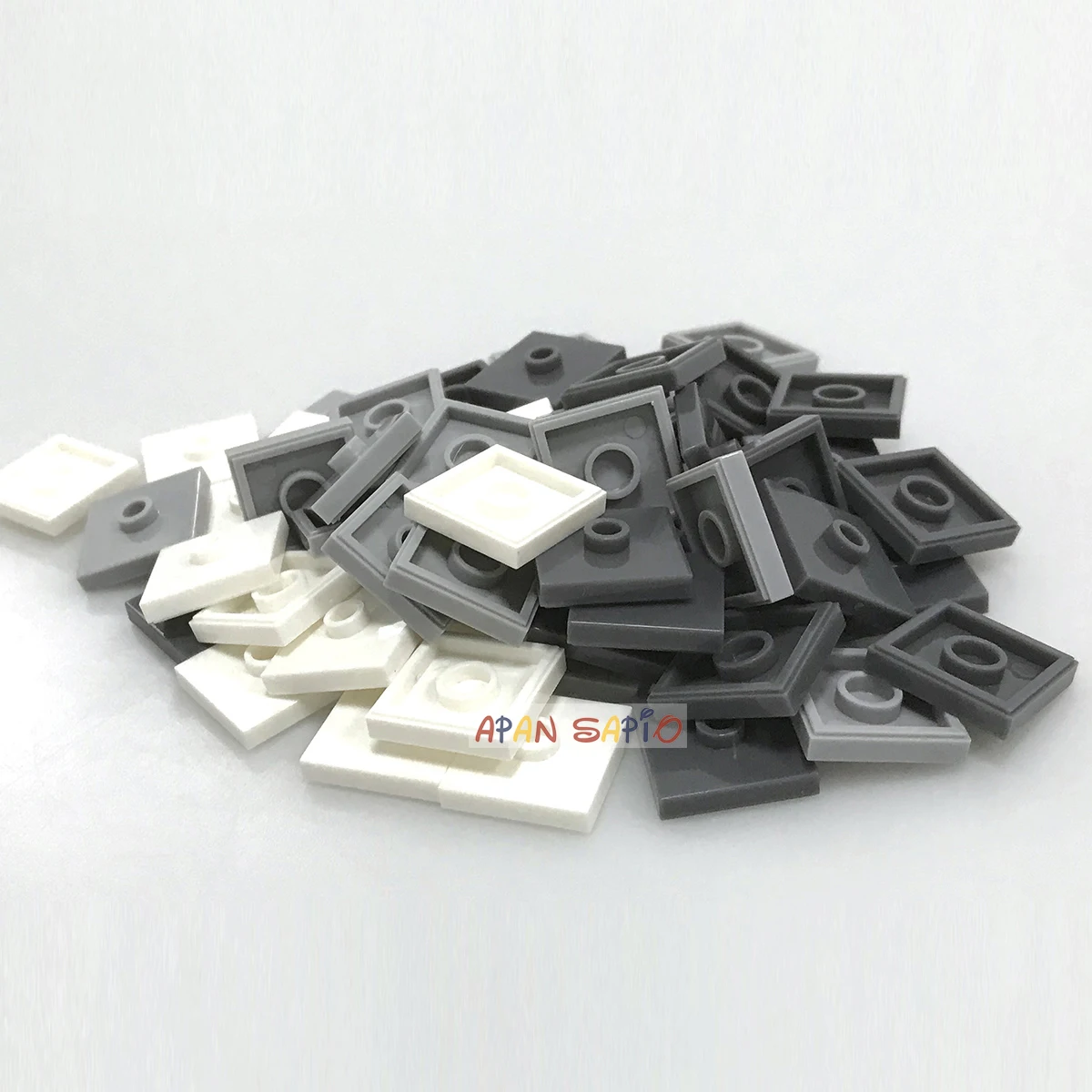 50pcs DIY Building Blocks Convex Seat Bricks 2x2 Dots Educational Plastic Toys for Children Compatible Brands Kids Gifts 87580