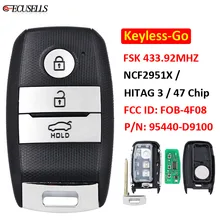 キーレスゴー3ボタンリモートスマート車のキーフォブ433mhz ID47チップfcc id: FOB-4F08 p/n: 95440-D9100起亜のsportage 2016 2017
