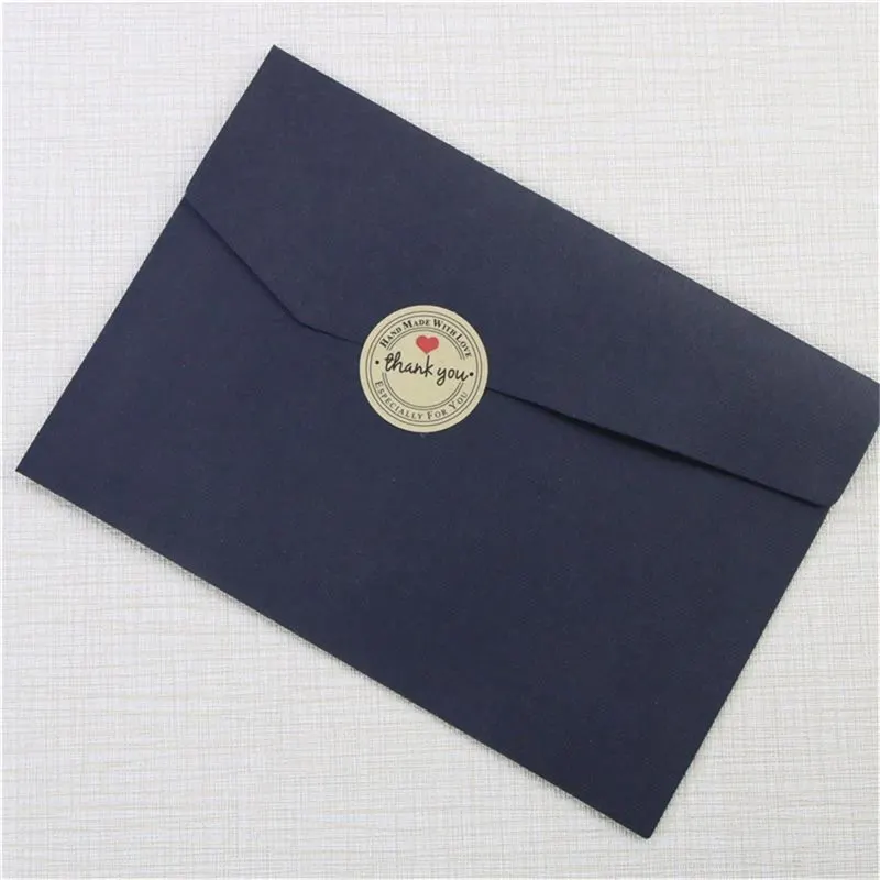 Thank You Love Self Adhesive Stickers Kraft Label Sticker Diameter 3cm For Diy Hand Made Gift Cake Candy Paper Tags 12/60/120pcs