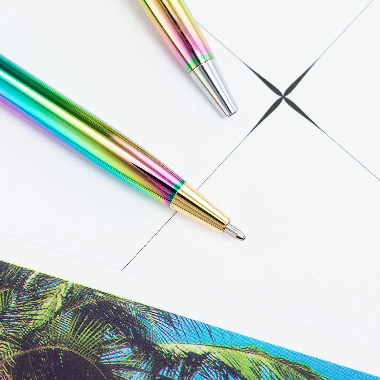 Creative Multicolor Ballpoint Pen Business Metal Office Rotate Pens School Stationery Office Supplies 1-2 pcs ballpoint pen