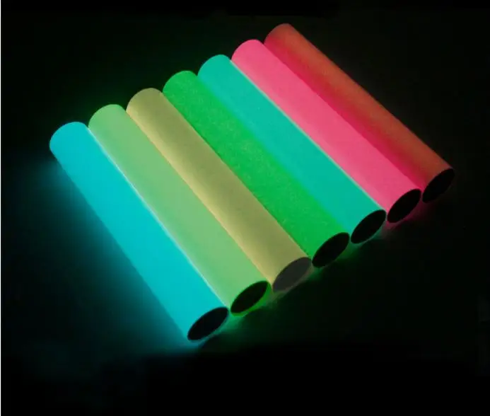 50cm*1m Night Luminous Warning Fluorescent Heat transfer Vinyl Film Color Printing Crop Number Patterns T-shirt film Glowing