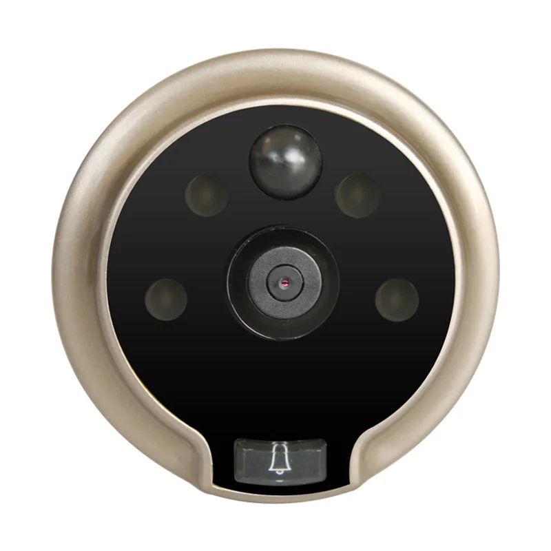 720P интеллектуальный электронный кошачий глаз HD видео дверной звонок с индукцией человека автоматическая камера видео золото