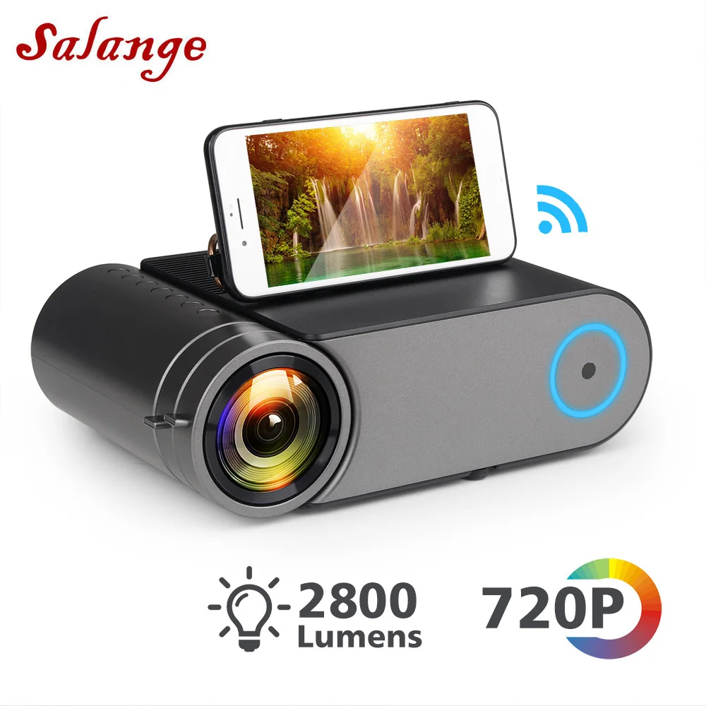 Мини проектор Salange YG420 для домашнего кинотеатра светодиодный 2400 люмен 1280x720 HD