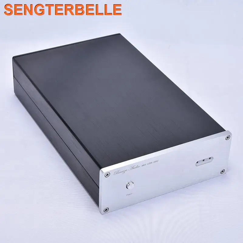 BZ1907 Black All Aluminum Enclosure Mini USB DAC Chassis Audio Decoder Housing DIY Case Box 194x70x291mm