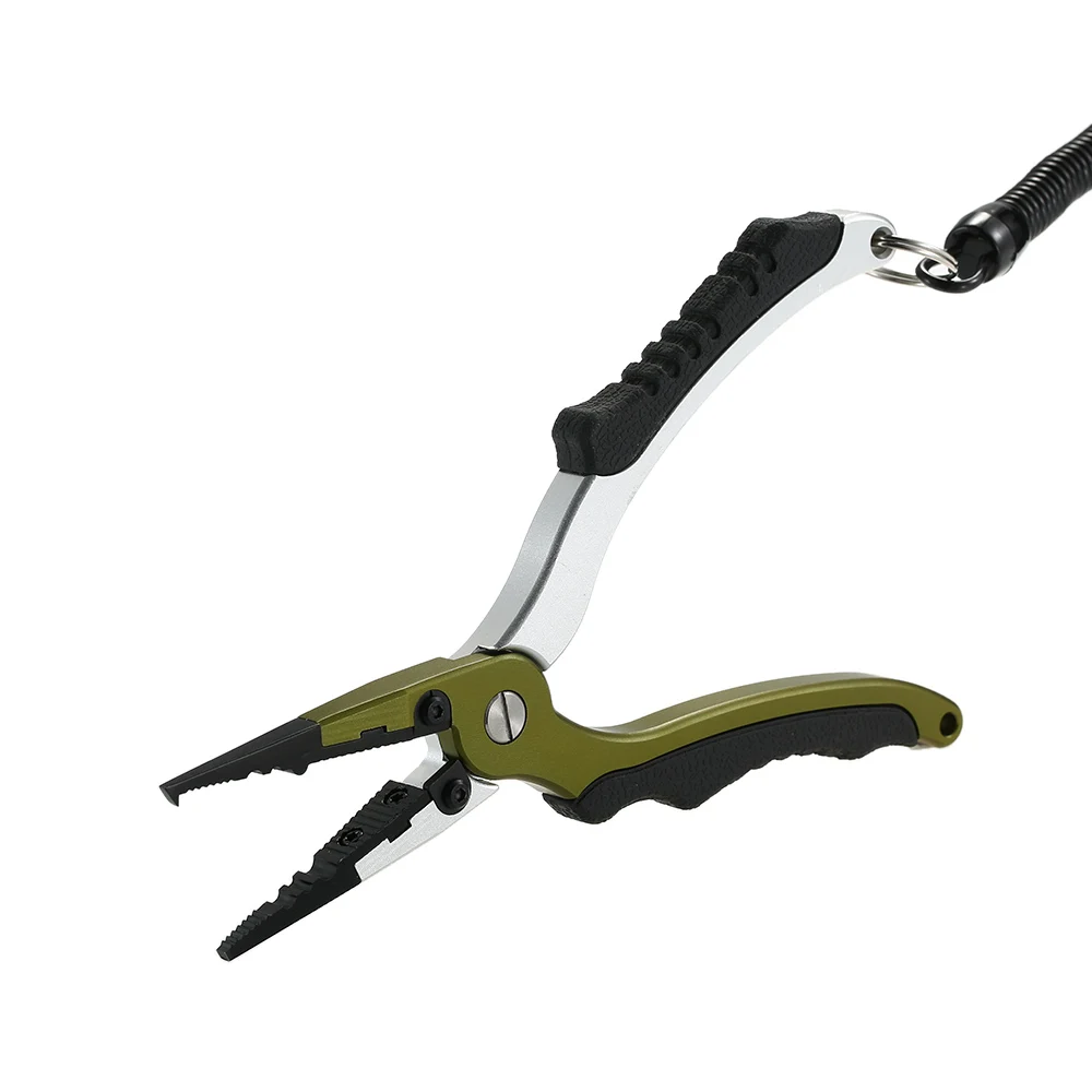Lixada Professional Grade Fishing Pliers Aluminum Fishing Pliers Saltwater Sheath Braid Cutter Fish Tool Holder with Lanyard