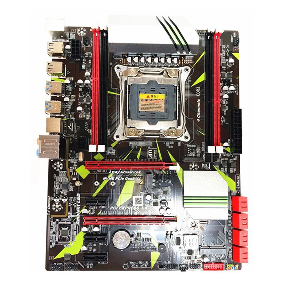 X99 SATA 3,0 компьютер материнская плата управления PC материнская плата прочный 4 канал LGA 2011-V3 DDR3 Настольный PCI Express модуль USB Порты и разъёмы