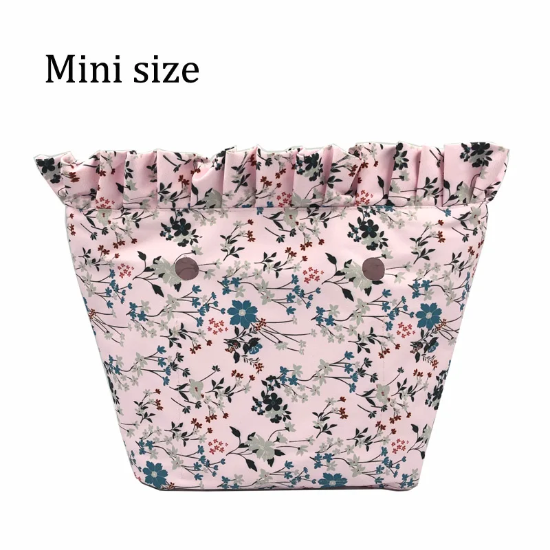 designer bags Floral Border Lining Colorful Print  Inner Zipper Pocket For Classic Mini Obag insert with inner waterproof coating for O bag wristlet corsage Totes