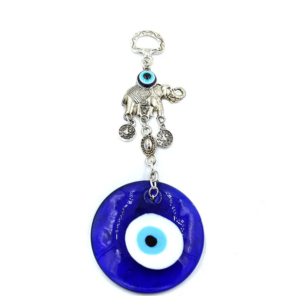 

Turkish Glass Blue Eyes 6*6CM Hanging Baby Elephant Pendant Magic Eye Home Garden Car Decorations