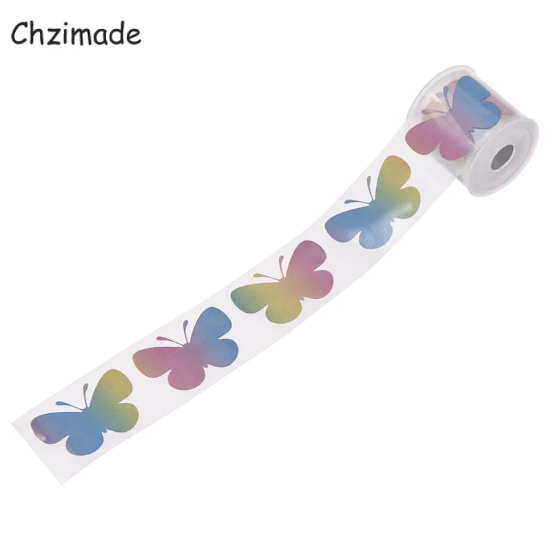 1Mx3cm Colorful Butterfly Heart Reflective Sticker Tapes Heat-transfered Vinyl Film For Iron On Garment Sewing Craft reflective tape