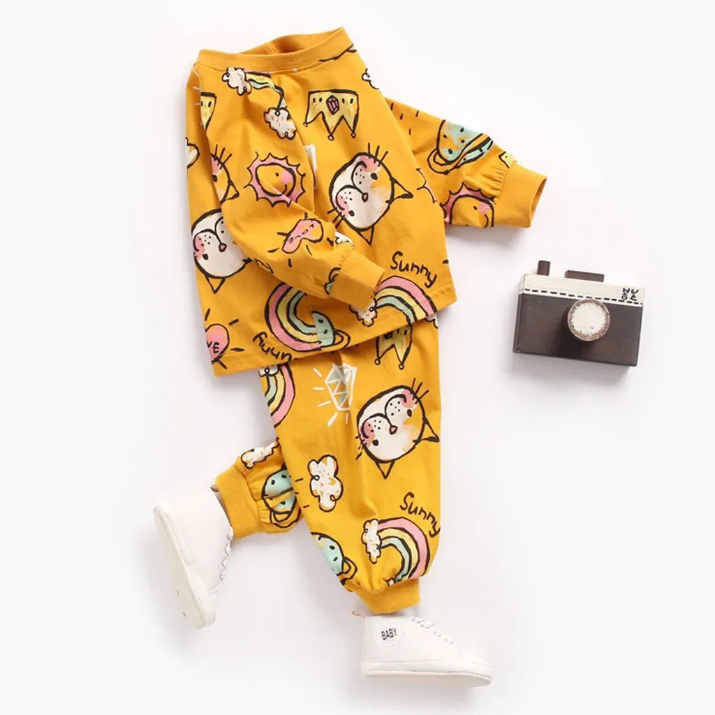 Комплекты детской одежды с героями мультфильмов; Пижамный костюм для девочек; Весенний детский пижамный комплект; одежда для сна для девочек; детская одежда для сна; милый пижамный комплект для мальчиков