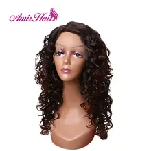 Amir объемный волнистый синтетический парик длинные кружевные передние парики для черных женщин винно-коричневого цвета косплей волос высокий денстий Термостойкое волокно