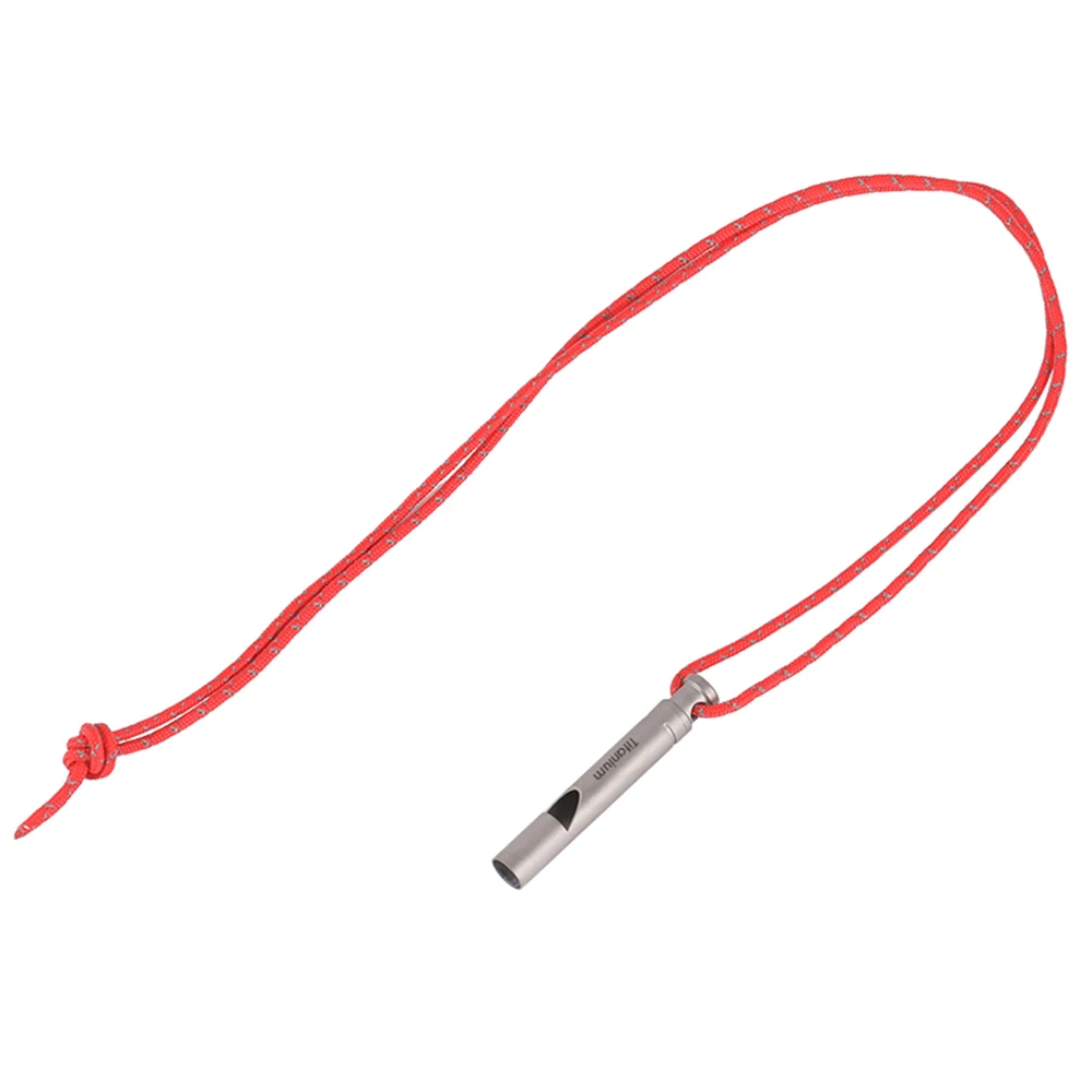 Titanium Emergency Survival Whistle EDC Keyring Loud Portable Keychain Necklace Whistle for Emergency Outdoor Hiking Camping survival whistle survival tool
