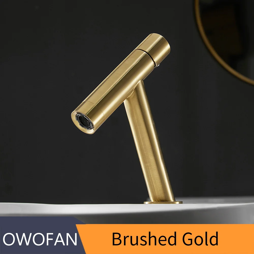 Short Brushed Gold Кран для раковины в ретро-стиле, Черный кран, кран для раковины, кран с одной ручкой, винтажный кран для мытья, горячий холодный кран-смеситель S79-423 - Цвет: Short Brushed Gold