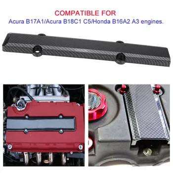 

Car Engine Spark Plug Cover Carbon Fiber Style For Acura Integra Honda Civic Coupe Del Sol VTEC Car Accessories