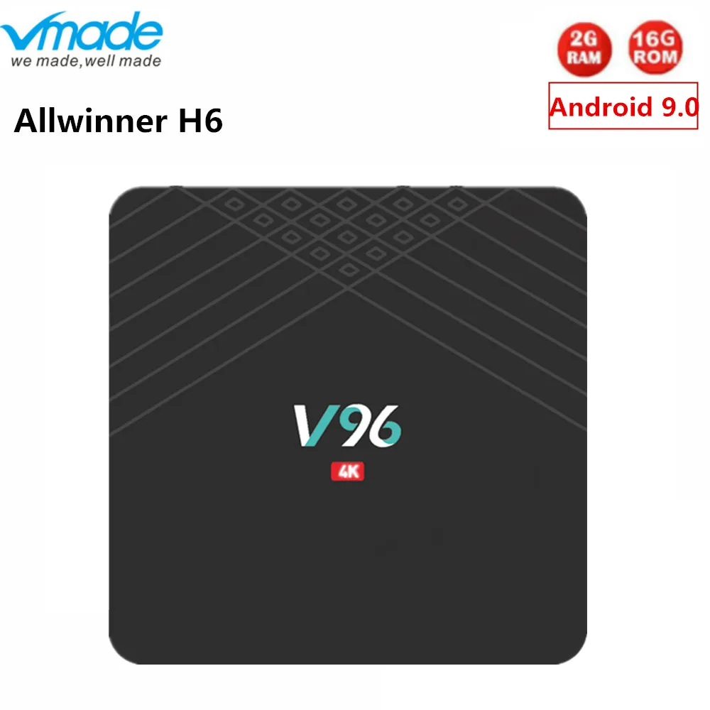 

Smart TV Box S V96 4K HDR Android TV 9.0 Allwinner H6 Ultra HD 2G 16G WIFI Google Cast Netflix IPTV Set top Box 4 Media Player