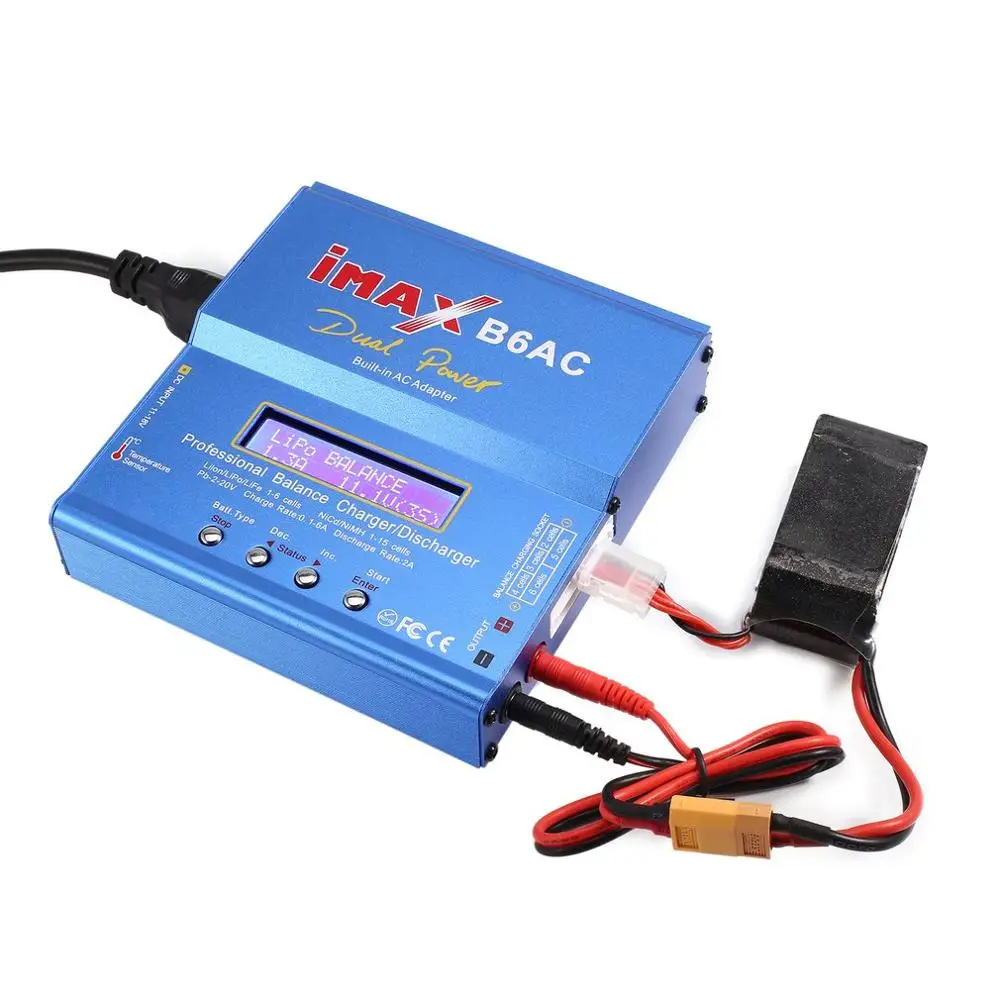 IMAX B6AC 80 Вт 6A Lipo NiMh Li-Ion Ni-Cd AC/DC RC баланс зарядное устройство 10 Вт Dis зарядное устройство для RC автомобилей Вертолет беспилотный самолет батарея - Цвет: B6 with US Plug wire