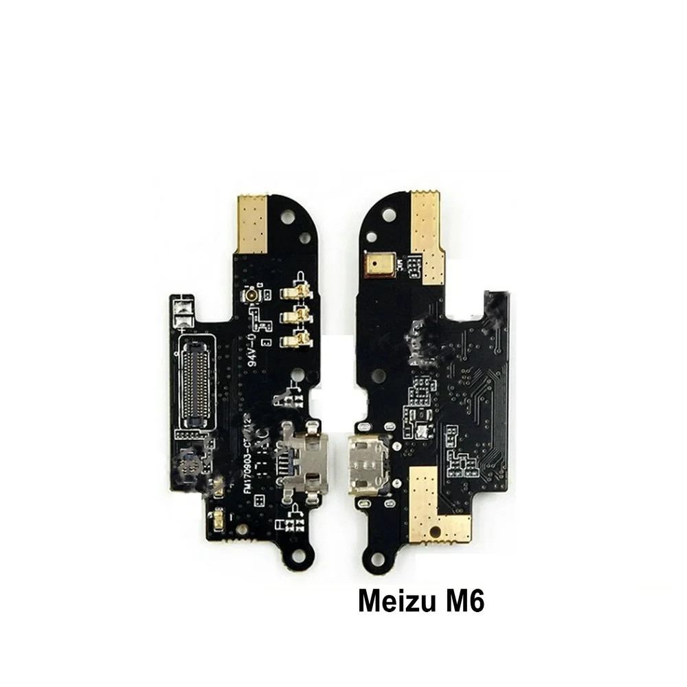 Микрофонный модуль+ зарядка через usb Нижняя плата Flex кабель соединительные детали для MEIZU M1 M2 M3 M3s M5 M5s M6 мини Замена - Цвет: M6