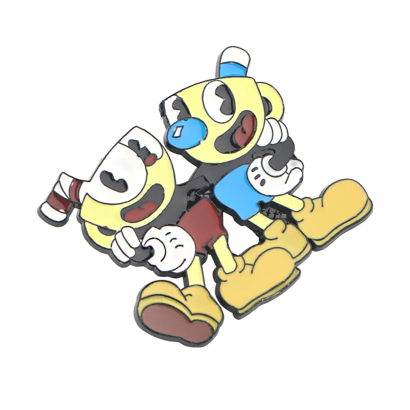 Homegaga мультяшный значок Cuphead, крутые значки на куртку, булавки для галстука, модные броши для пальто, сумки, лучший подарок для детей D2494