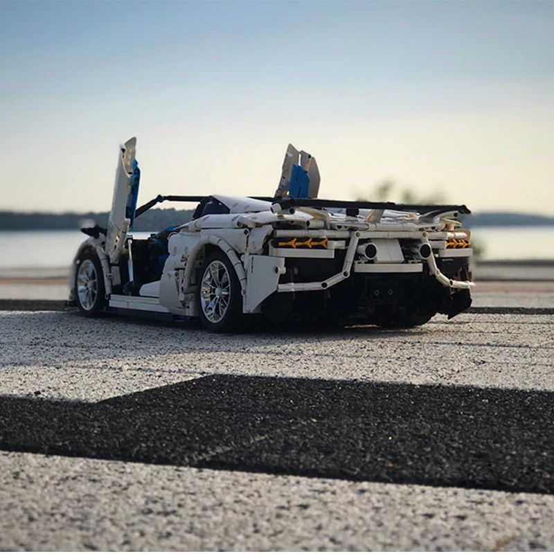 MOC Aventador SVJ Roadster MOC 17698 мощный спортивный автомобиль строительные блоки детский подарок на день рождения