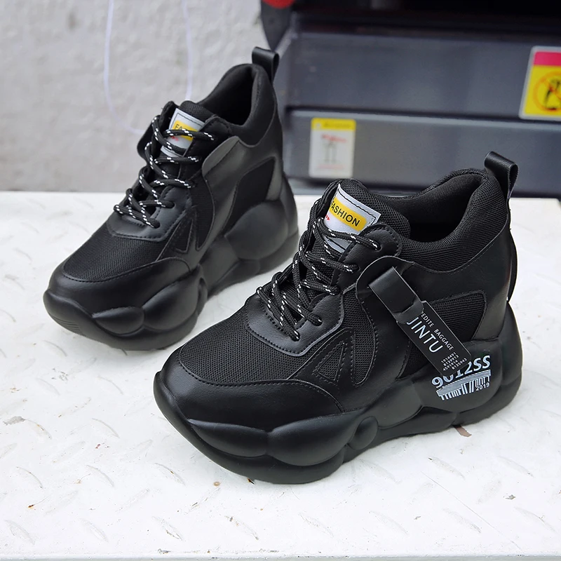 2020 осенние женские кроссовки с верхом из сетчатого материала на высокой