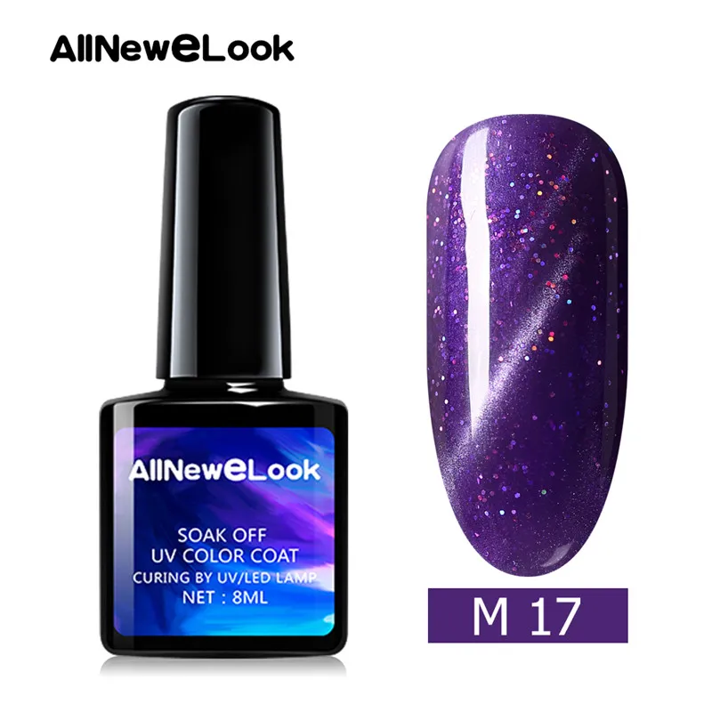 Allneweook Cateye 3D Гель-лак полигель набор для ногтей 8 мл УФ-гель для ногтей 48 цветов замачиваемый Гель-лак для ногтей горячая распродажа - Цвет: 17