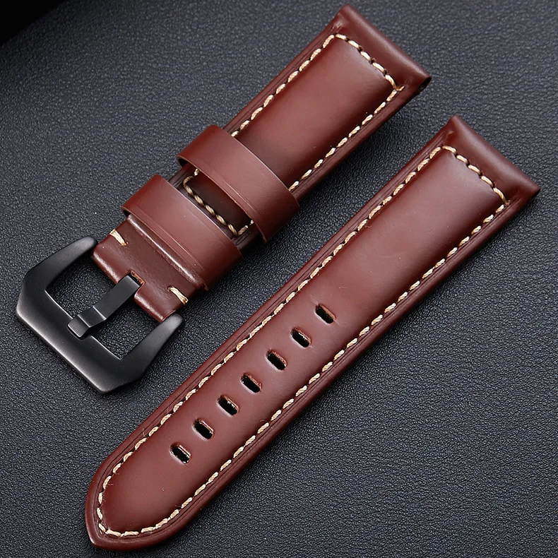 Watch Band for Panerai Style Men's Bands Genuine Leather Business Army Men Watchband Strap 20/22/24/26 mm Size | Наручные часы