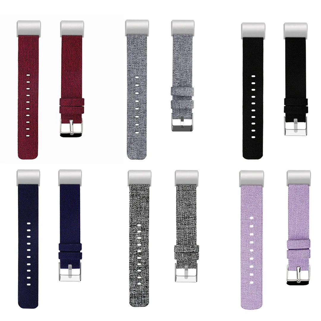 Нейлоновый холщовый ремешок на запястье для Fitbit Charge 2 женский спортивный браслет