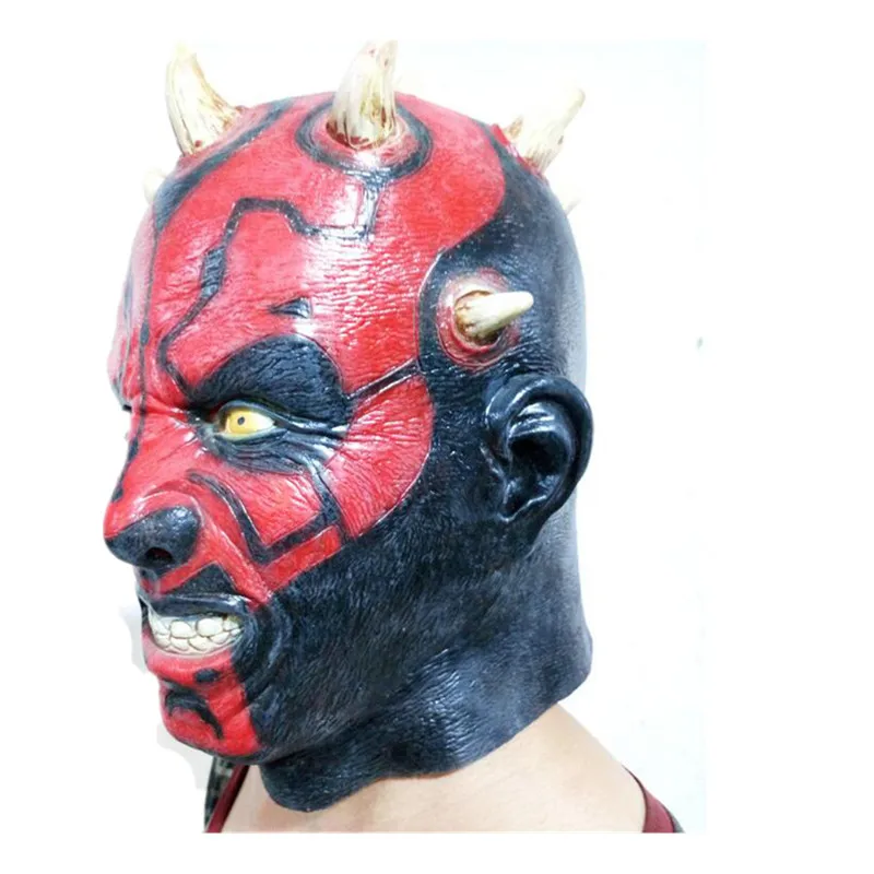 Фильм страшные Звездные войны Дарт Мол взрослых полный латекс маска костюм маски для костюмированной вечеринки Хэллоуин костюм реквизит
