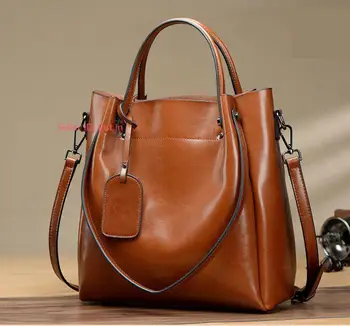 

Women Genuine Cowhide Leather Handbag Shoulder Bag Crossbody Bag Large Tote Bags