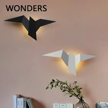 Applique murale LED en fer au design nordique simpliste, idéal pour un salon ou une chambre à coucher