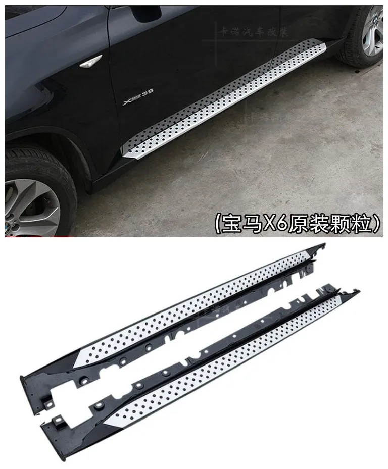 

High quality Aluminum alloy Running Boards Side Step Bar Pedals Fits For BMW X6 E71 2008 2009 2010 2011 2012 2013 2014