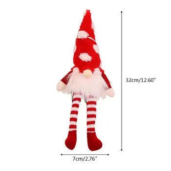 

Christmas Swedish Gnome Santa Doll with LED Light Hanging Xmas Tree Fireplace
