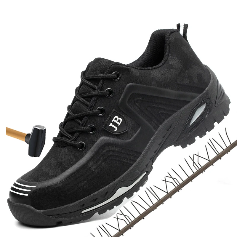 

Spring Summer Men Shoes Light Breathable Safety Work boots Male Steel Toe Safety Shoes Cap Protective Indestructible Shoes