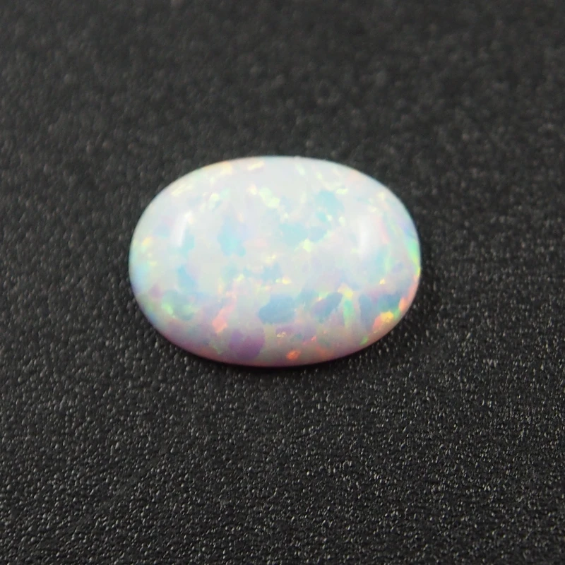 Lab Created Opal gemstone Oval 18x13mm White Blue Opal flatback cabochon beads stone for ring making