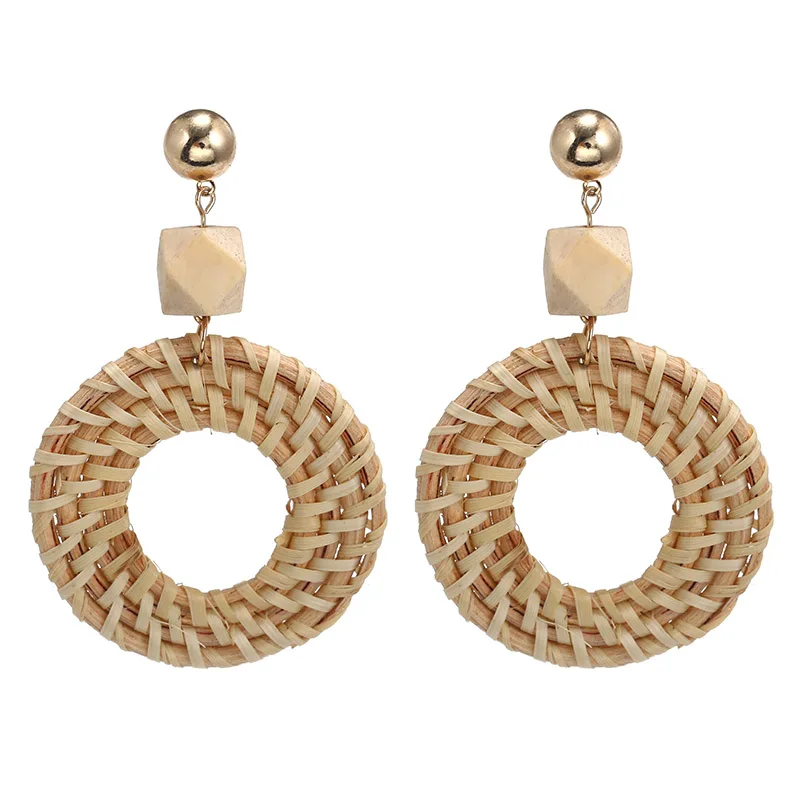 Fashion Women Drop Earrings Unique Personality Vintage Puck ZA Style Statement Dangle Earring Boho Jewelry Modern Earrings - Окраска металла: e650