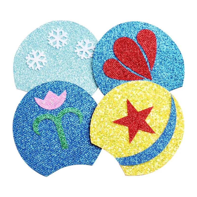 

1Pair Starfish Flower Glitter Patch Hair Accessories,DIY Handmade Materials For Making Projects,1Yc8019