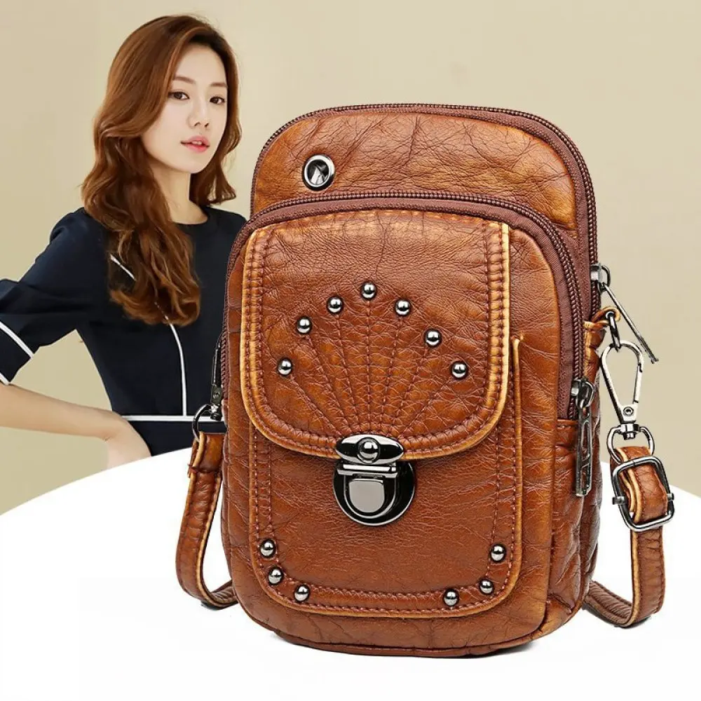 

Women's Shoulder Bag Soft Leather Luxury Phone Purses And Handbags Fashion Crossbody Shoulder Mini Small Square Bags For Women