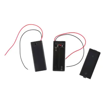 

2PCS 2 X AAA 3V Battery Box Holder Case Plastic with wire with Switch and Cover