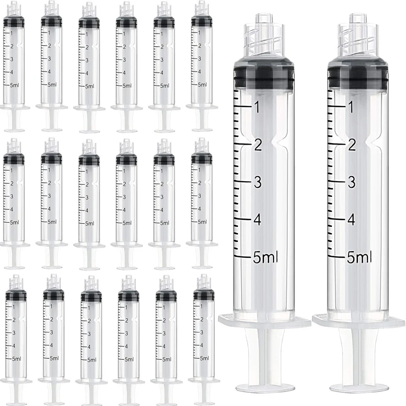 5CC/ML Plastic Syringe Luer Lock Without Needle Uses for Scientific Lab
