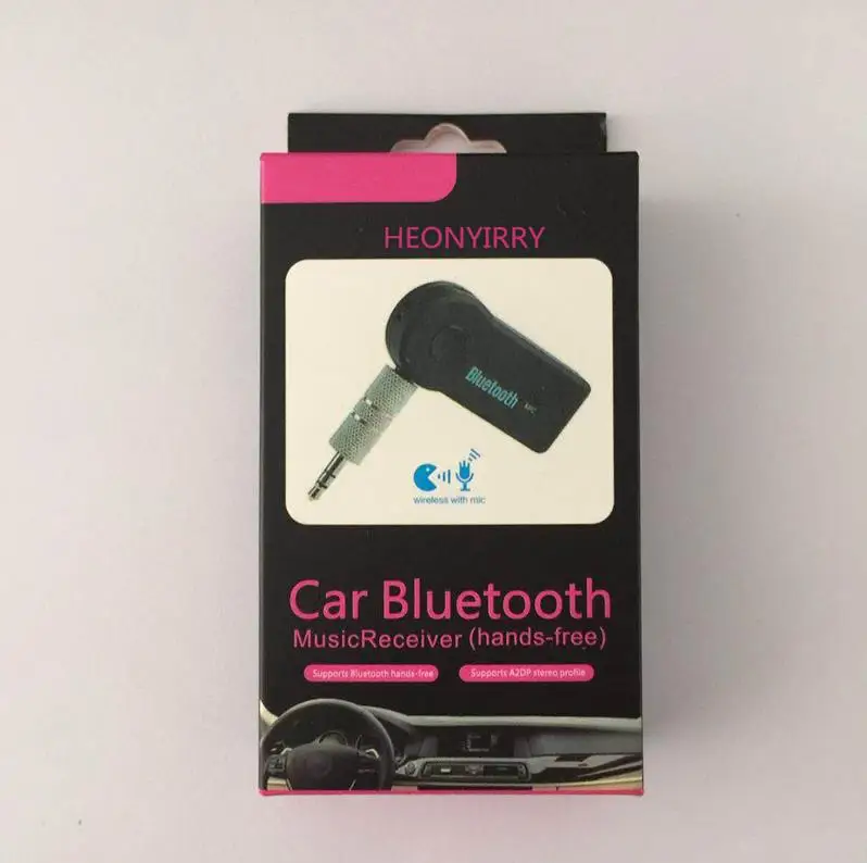100 шт./AUX 3,5 мм разъем Bluetooth приемник автомобильный беспроводной адаптер Громкая связь Вызов Bluetooth адаптер передатчик Авто музыкальный приемник - Цвет: With Box