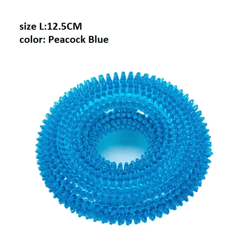12.5CM PB 3pcs Игрушка для жевания домашних животных прочная TPR молярная палка для собак с массажными бусинами мягкая устойчивая к укусам гантель для чистки зубов, игры - Цвет: 12.5CM PB 3pcs