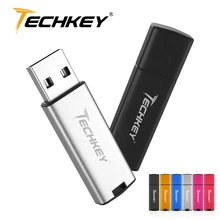 

New Pendrive Techkey flash drive 64gb 32gb 4gb colorful cle usb storage128GB high-quality memory stick флешка 256GB disk device
