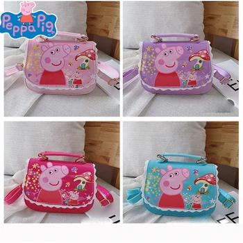 

Peppa Pig Children PU Leather Crossbody Bag Toys Doll Cute Cartoon Kids Waterproof Shoulder Bags Backpack Coin Purse Phone Bags
