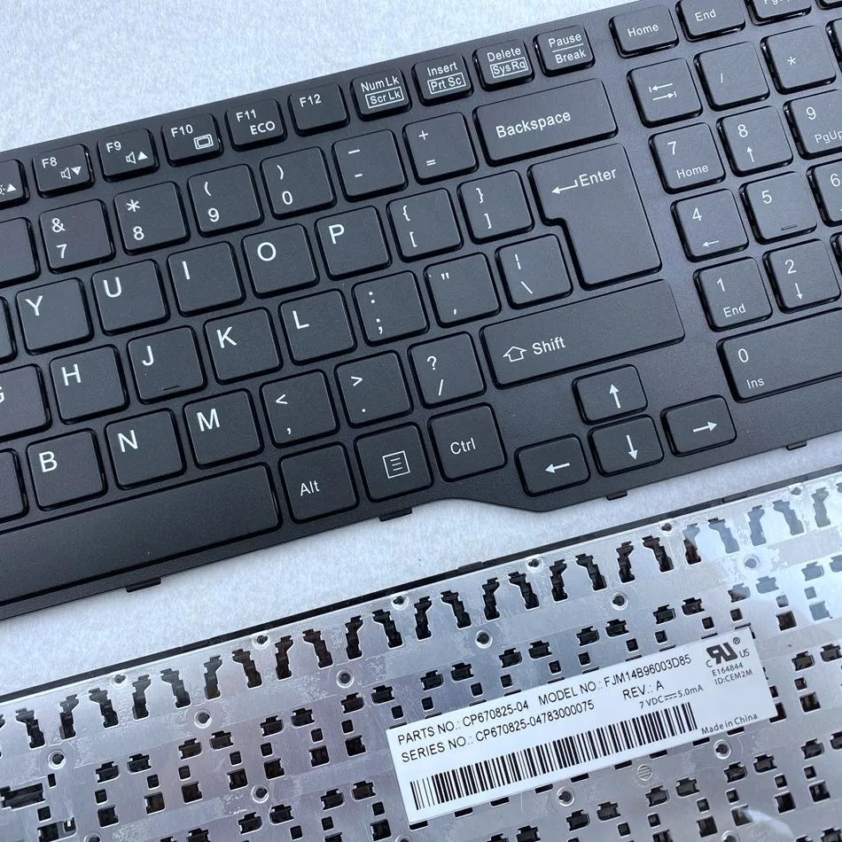 Us-teclado Portátil Internacional para Fujistu Celsius H730 H760 H770 Series com Quadro Eua Layout Teclado de substituição - Imagem 4