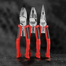 Jeu de pinces pour électricien, coupe fil multifonctionnel, pince à dénuder le fil, pince à nez aiguille, outils d'électricien