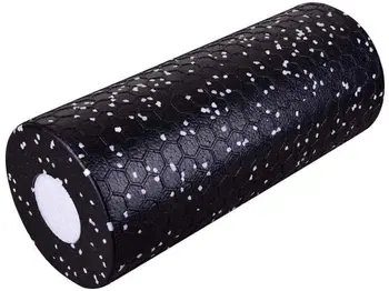 2 In 1 Black High Density Foam Yoga Roller And Massage Balls Set