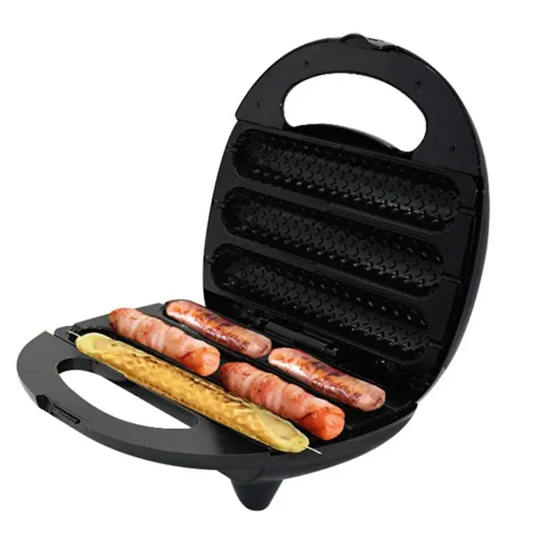 

Electric Waffle Sausage Machine Crispy French Hot Dog Breakfast Frying Pan Hotdog Corn Baking Barbecue Grill EU UK Plug