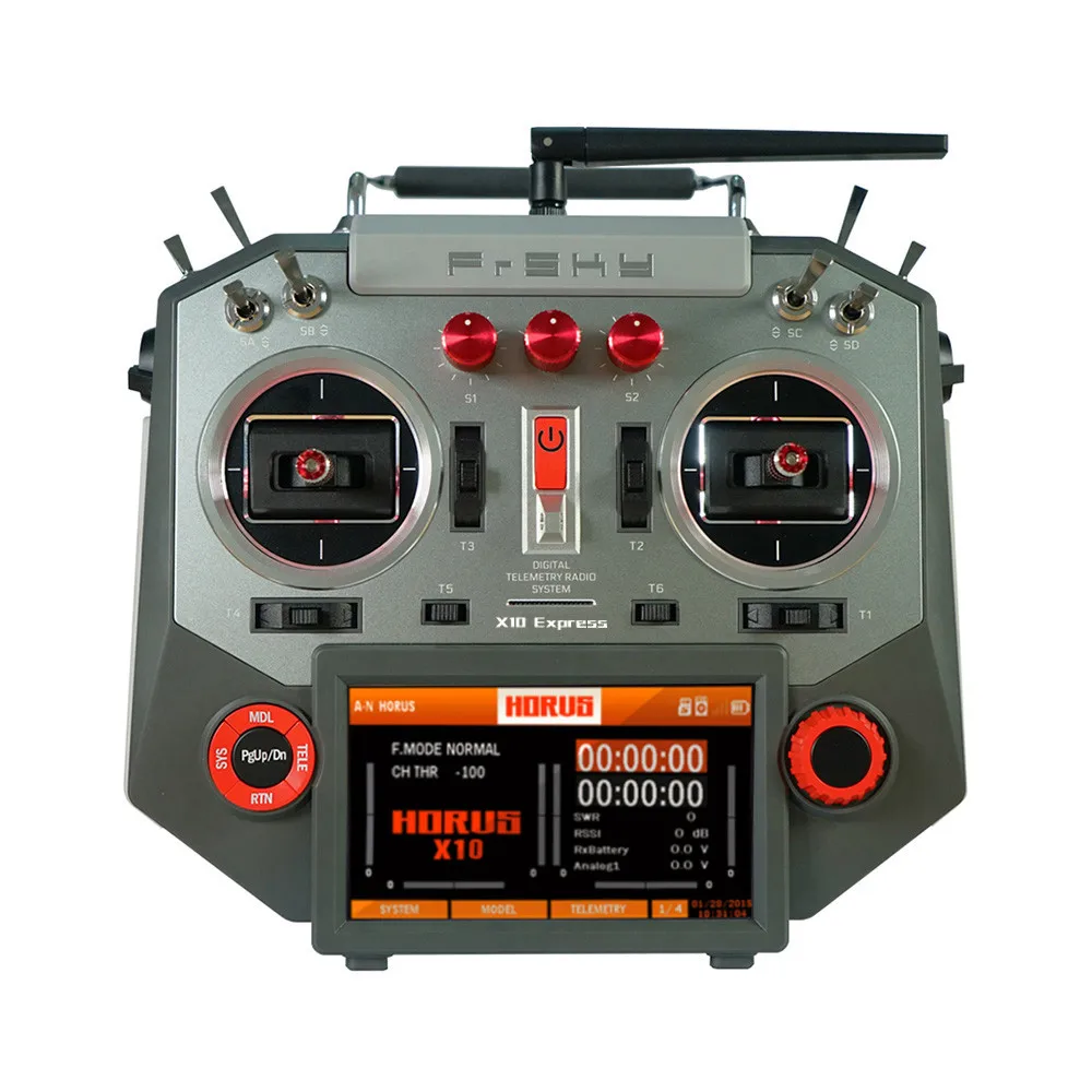 Передатчик FrSky Horus X10 X10S Express имеет 24 канала с более быстрой скоростью передачи данных и низкой задержкой для RC FPV Racing Drone - Цвет: X10 Silver Mode 1